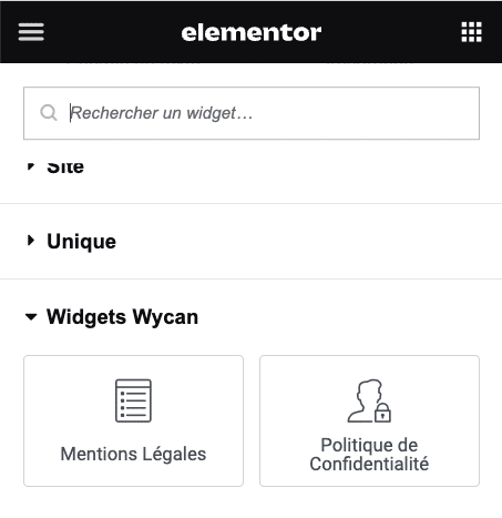 Widgets juridiques pour Elementor : capture d’écran 1