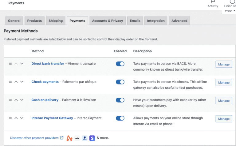 Passerelle de Paiement Interac pour WooCommerce : capture d’écran 1